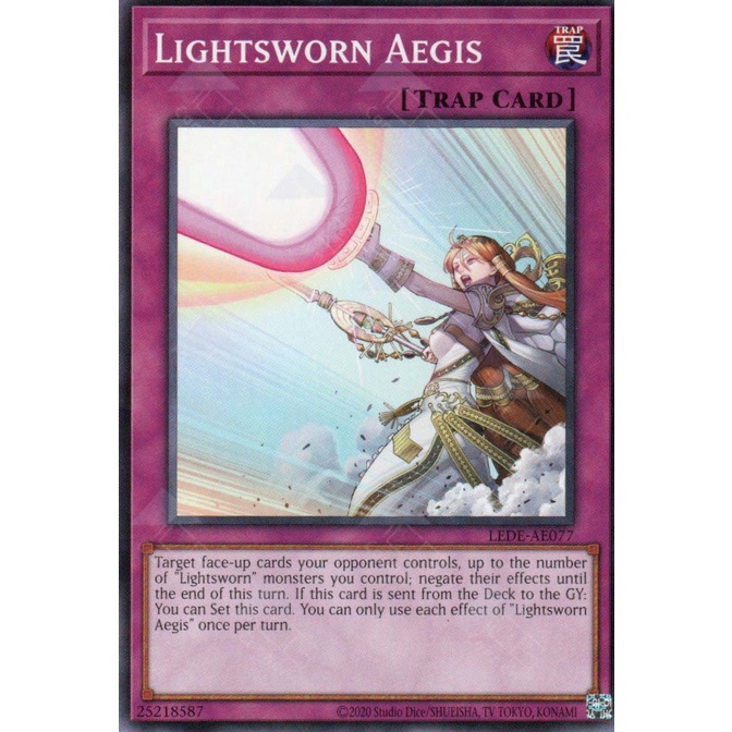 Thẻ bài Yugioh - LEDE-AE077 - Lightsworn Aegis