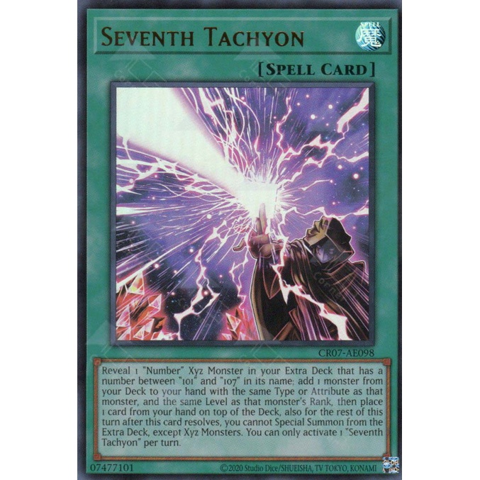 [ Bài Yugioh Chính Hãng ] CR07-AE098 Seventh Tachyon - Ultra Rare