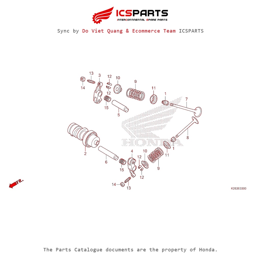 Trục Cam - Xu Páp (E-3-A) HONDA Msx 125 Parts Catalogue