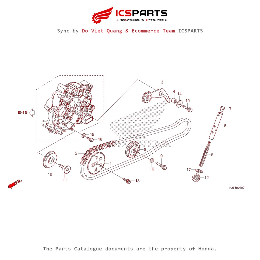 Xích Cam - Căng Xích Cam (E-4-B) HONDA Msx 125 Parts Catalogue