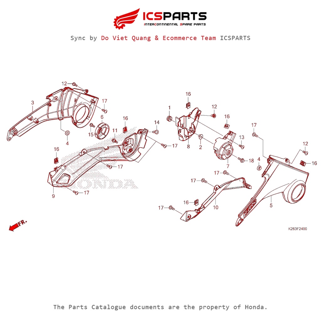 Ốp Sườn (F-24-A) HONDA Msx 125 Parts Catalogue
