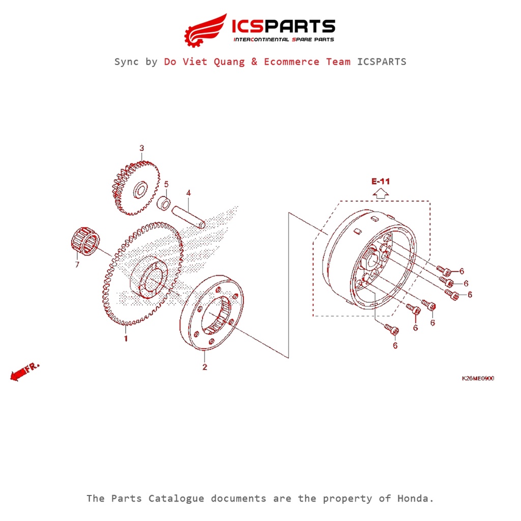 Côn Đề (E-9-A) HONDA Msx 125 Sf Parts Catalogue