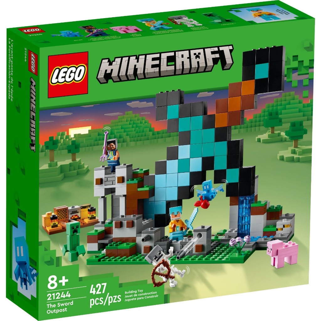 21244 Iego Minecraft The Sword Outpost - Mô hình Đồ chơi lắp ráp Tiền đồn cất giữ kim cương