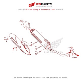 Giảm Thanh Ống Xả (Pô) (F-30-A) HONDA Pcx (01/2018+) Parts Catalogue