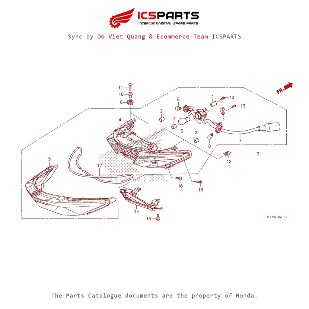 Đèn Hậu - Đèn Phanh (F36-10-A) HONDA Future 125 Fi (2021+) Parts Catalogue