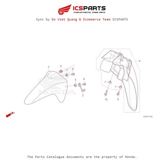 Dè Trước (F10-B) HONDA Wave Alpha 110 (2021+) Parts Catalogue