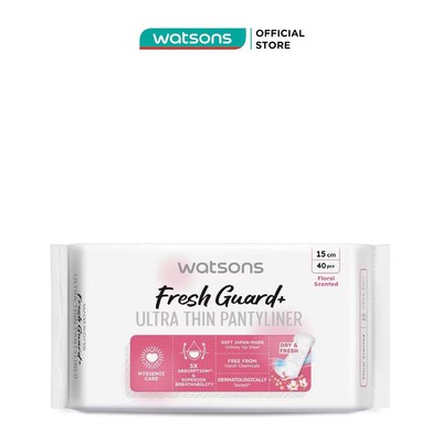 Băng Vệ Sinh Hàng Ngày Watsons Fresh Guard+ Siêu Mỏng Hương Hoa 15cm 40 Miếng