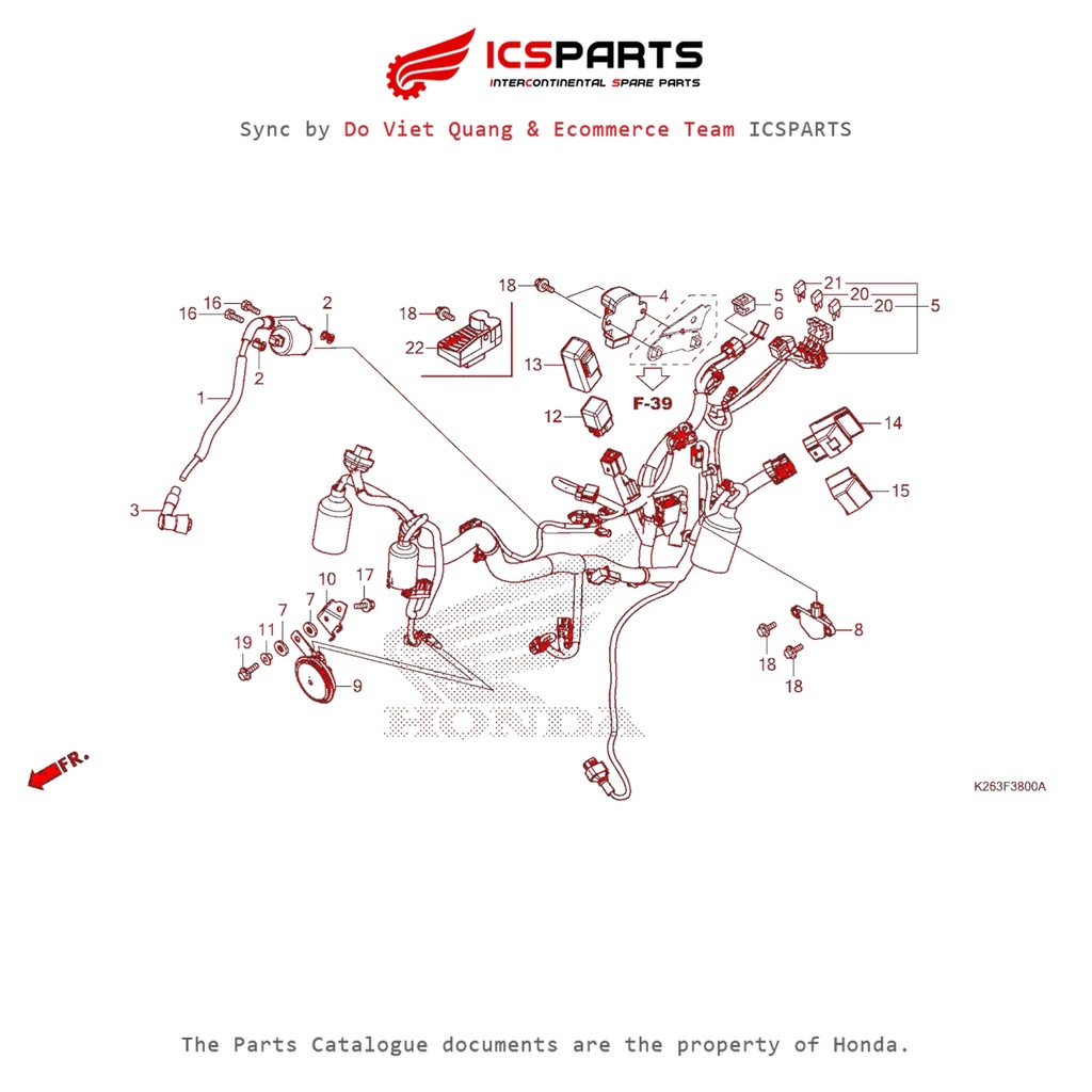 Bó Dây (F-38-A) HONDA Msx 125 Parts Catalogue