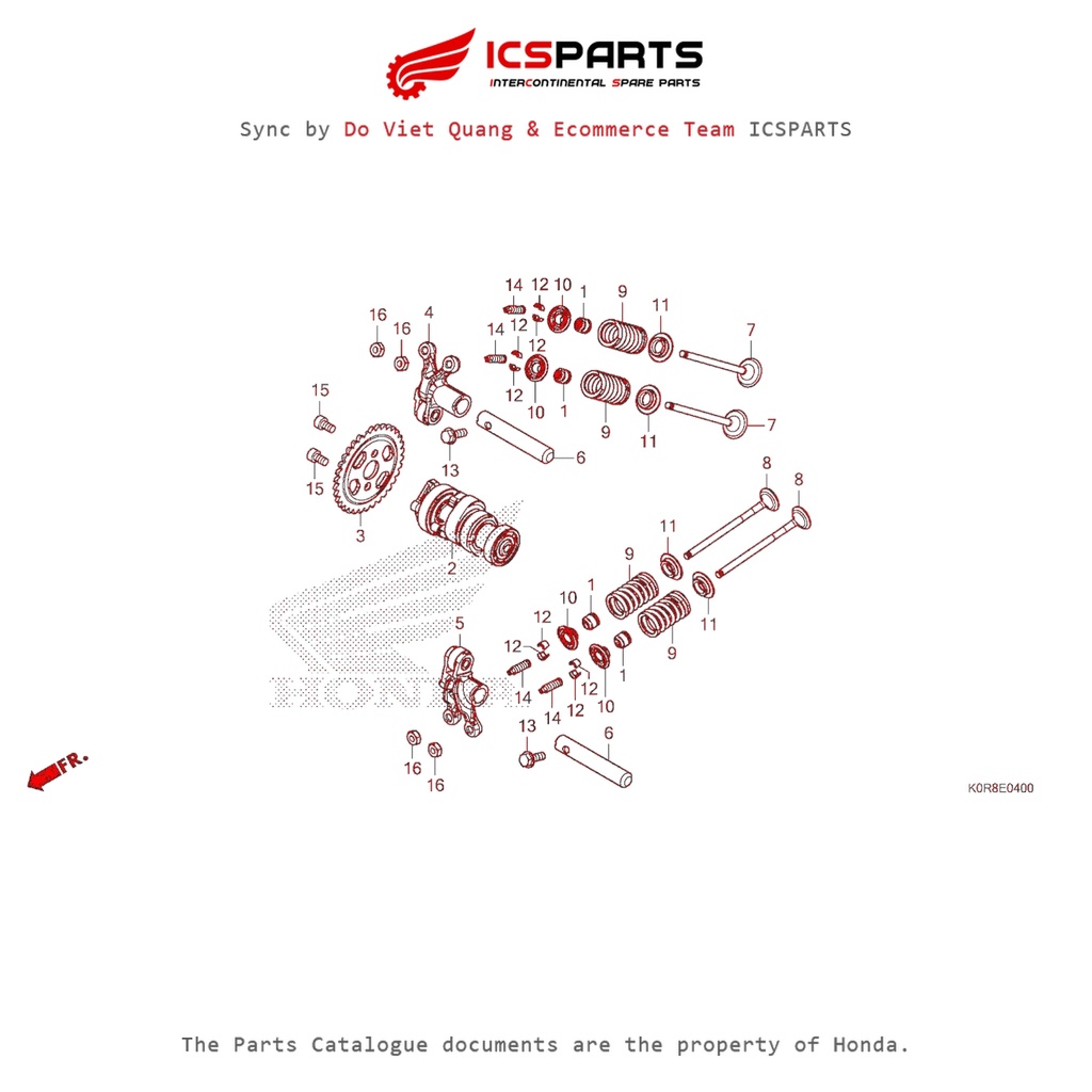 Trục Cam - Xupap (E-4-A) HONDA Sh 125 / Sh 150 (01/2020+) Parts Catalogue