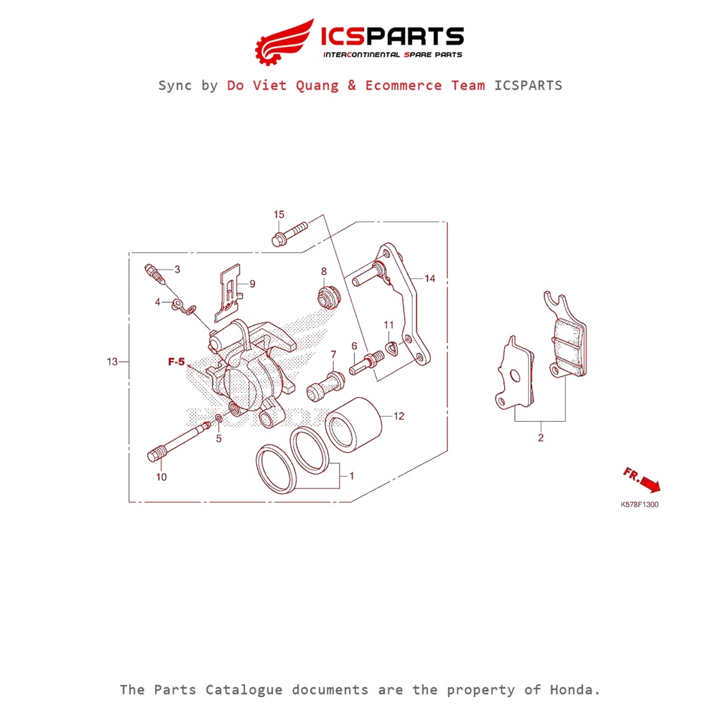 Heo Dầu Phanh Trước (Thắng Trước) (F13-C) HONDA Blade 110 (2016) Mã Lẻ (45250KWWB12)
