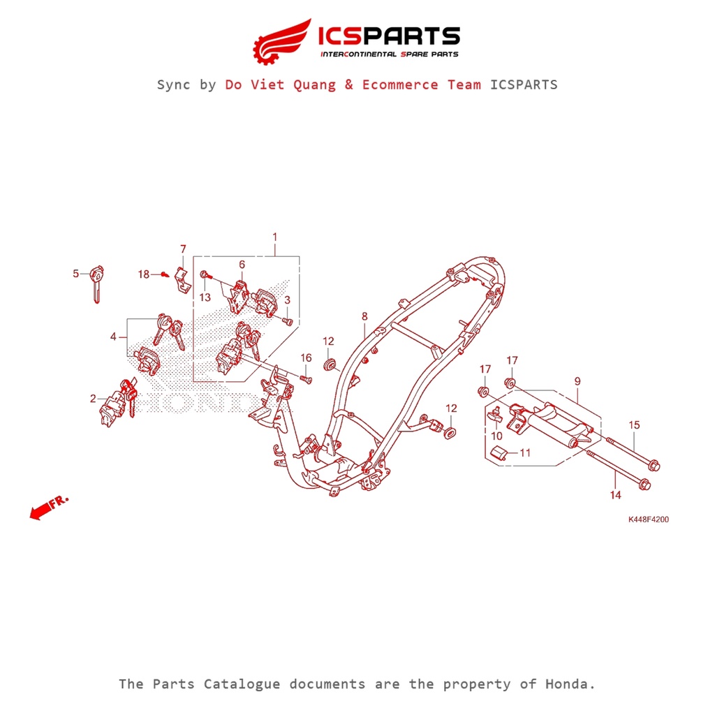Khung Xe (F42-A) HONDA Vision 110 (09/2014+) Parts Catalogue