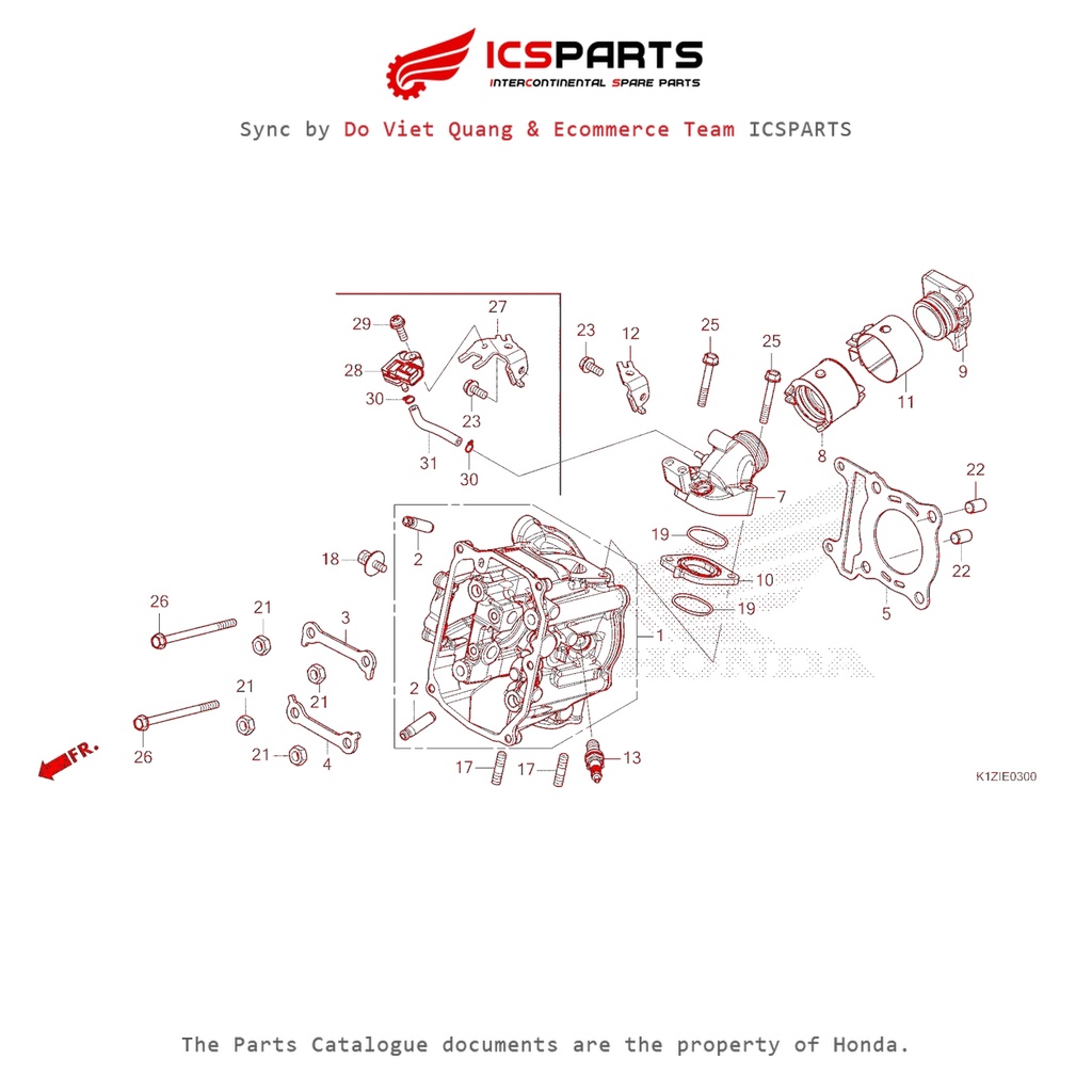 0 (E-3 - CYLINDER HEAD - PCX 160 K1Z (2021+)-C) HONDA Pcx 160 K1Z (2021+) Parts Catalogue