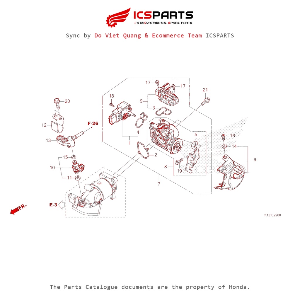 0 (E-22-THROTTLE BODY/FUEL INJECTOR-PCX 160 K1Z (2021+)-C) HONDA Pcx 160 K1Z (2021+) Parts Catalogue