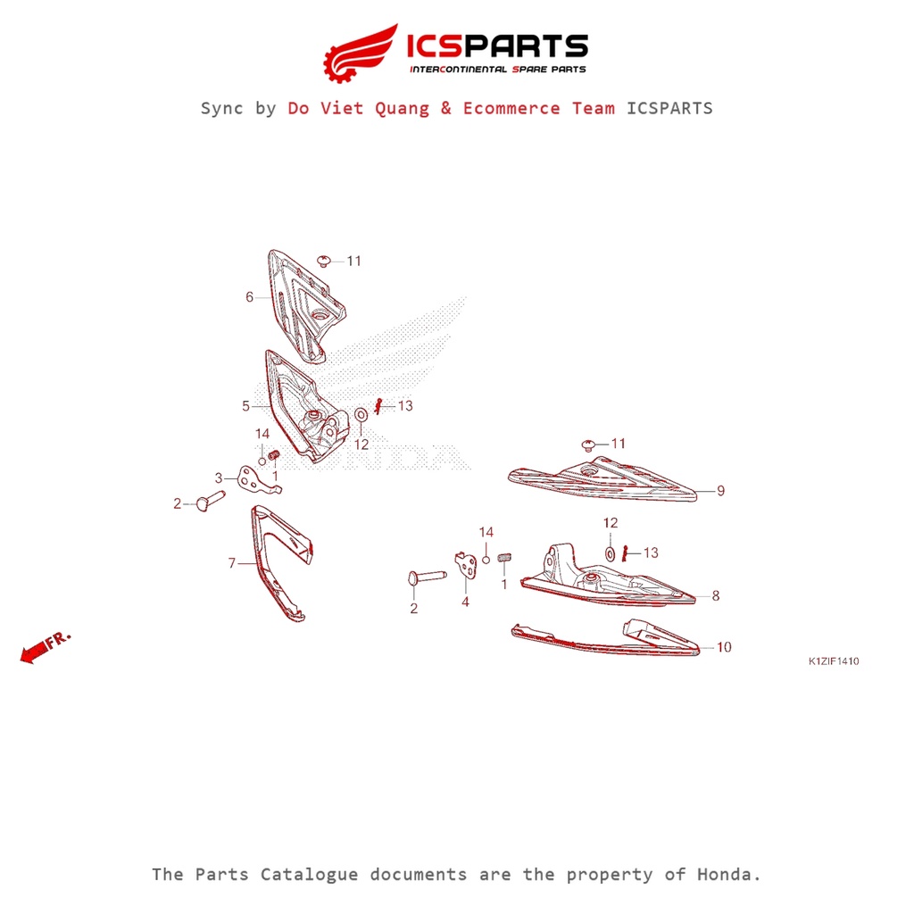 0 (F-14-10 - PILLION STEP - PCX 160 K1Z (2021+)-A) HONDA Pcx 160 K1Z (2021+) Parts Catalogue
