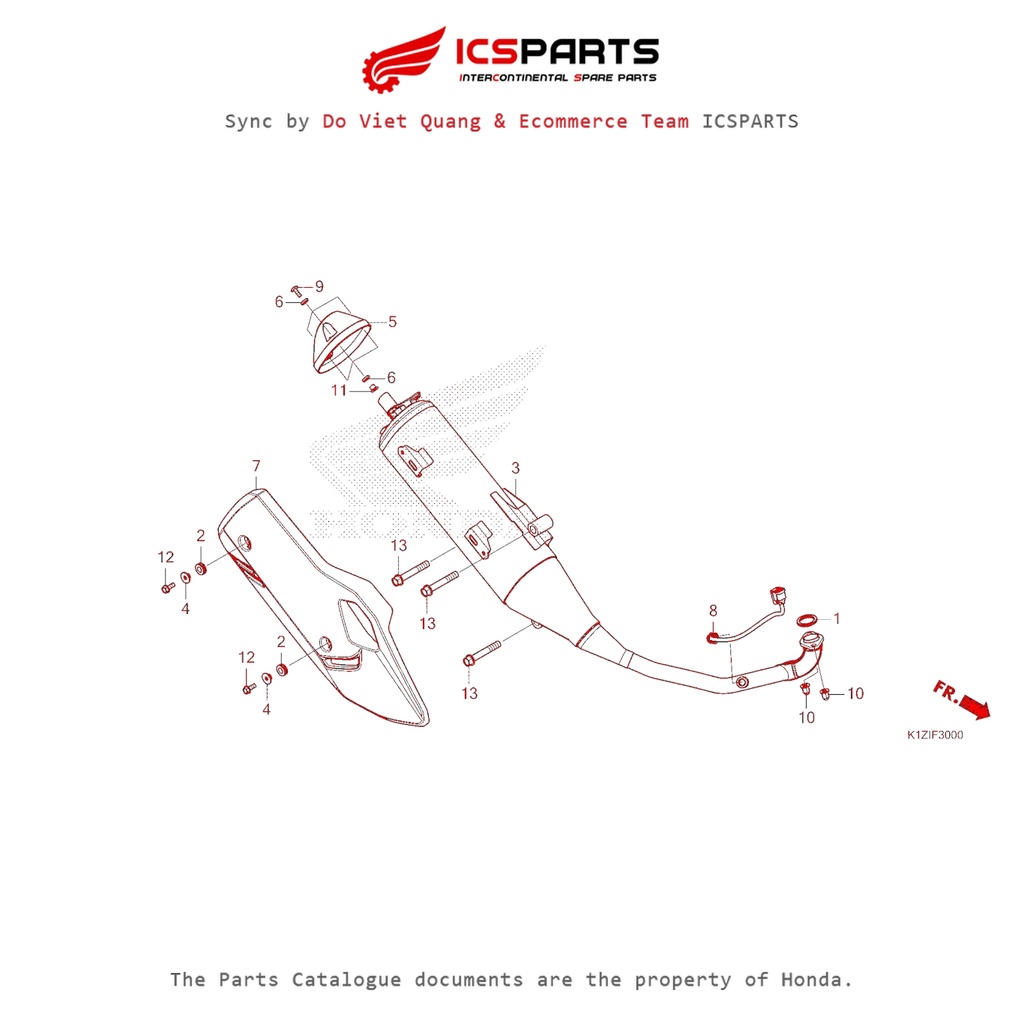 0 (F-30 - EXHAUST MUFFLER - PCX 160 K1Z (2021+)-A) HONDA Pcx 160 K1Z (2021+) Parts Catalogue