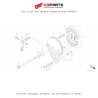 Bát Phanh Phía Sau (F-18-A) HONDA Future 125 K73 (2020) Parts Catalogue
