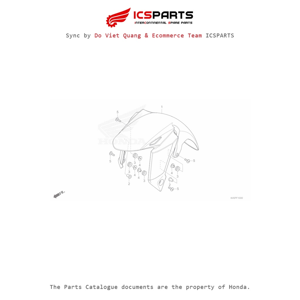 Chắn Bùn Trướ (F-10-B) HONDA Cb300R (2019+) Parts Catalogue
