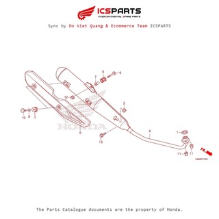 Giảm Thanh Ống Xả (Pô) (F-27-A) HONDA Wave 110 K89 (2017) Parts Catalogue