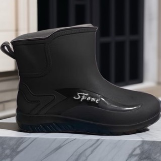 Ủng Ngắn Cao Su Đế Đỏ - Chống Nước - Phù Hợp Đi Mưa, Làm Vườn, Bảo Hộ Lao Động - Size 36-43