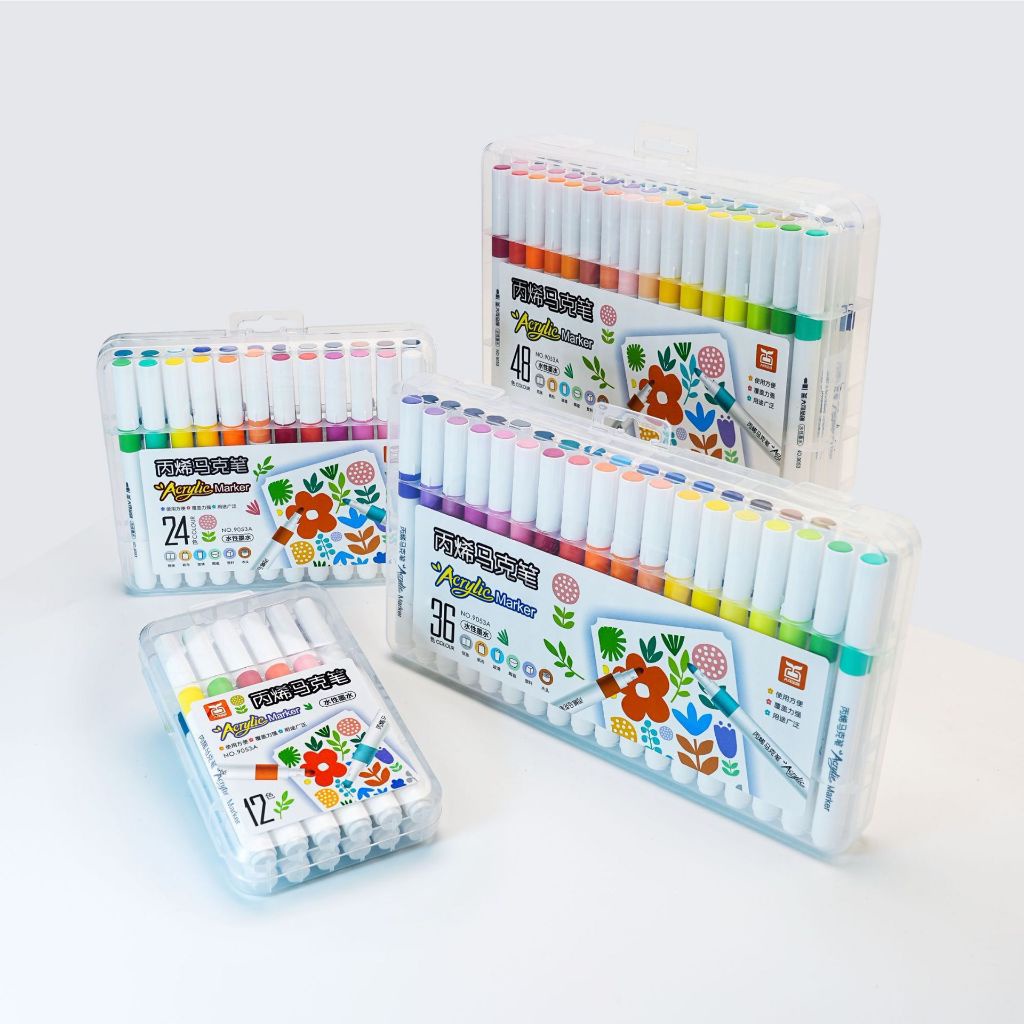 HỘP BÚT MÀU ACRYLIC 24 CÂY - 36 CÂY - 48 CÂY- 60 CÂY