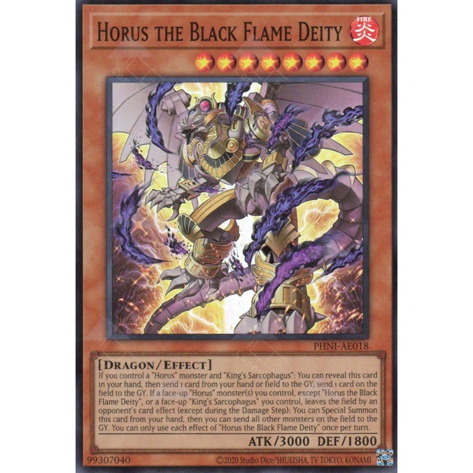 Thẻ bài Yugioh - PHNI-AE018 - Horus the Black Flame Deity