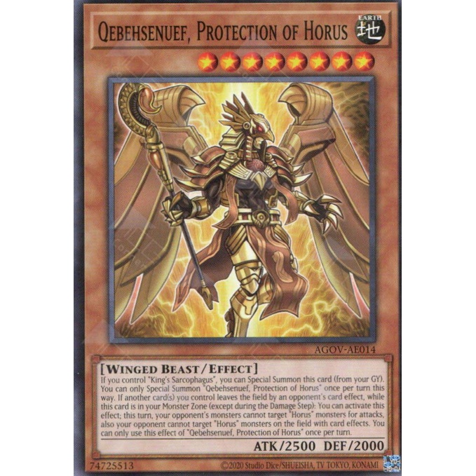 Thẻ bài Yugioh - AGOV-AE014 - Qebehsenuef, Protection of Horus