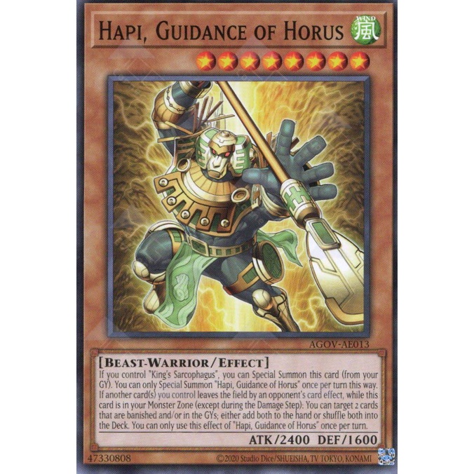 Thẻ bài Yugioh - AGOV-AE013 - Hapi, Guidance of Horus