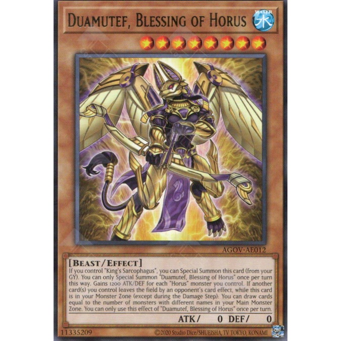 Thẻ bài Yugioh - AGOV-AE012 - Duamutef, Blessing of Horus