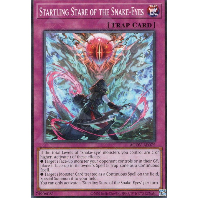 Thẻ bài Yugioh - AGOV-AE075 - Startling Stare of the Snake-Eyes