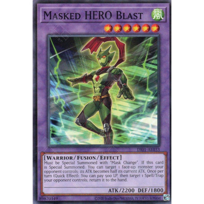 Thẻ bài Yugioh - DI01-AE033 - Masked HERO Blast