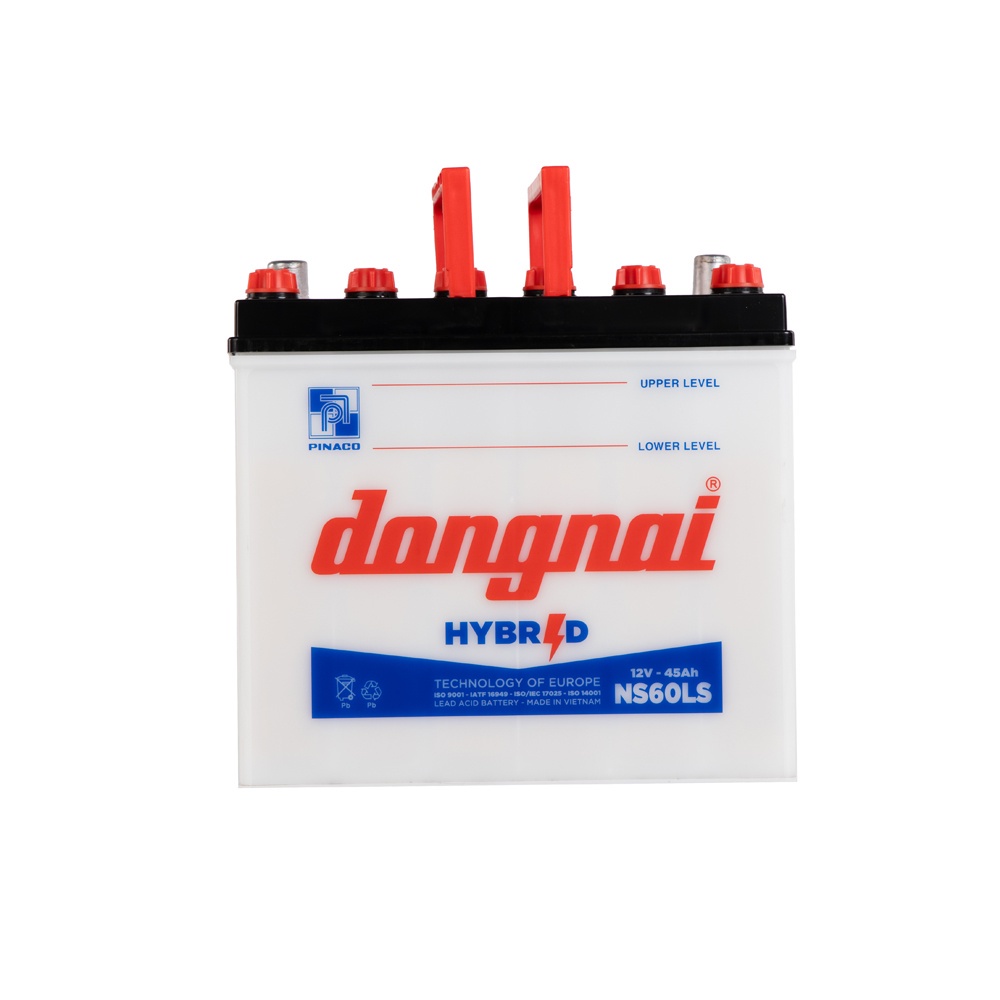 Ắc quy Dongnai NS60LS 12V - 45Ah - dùng cho xe tải - Giá chưa bao gồm axit