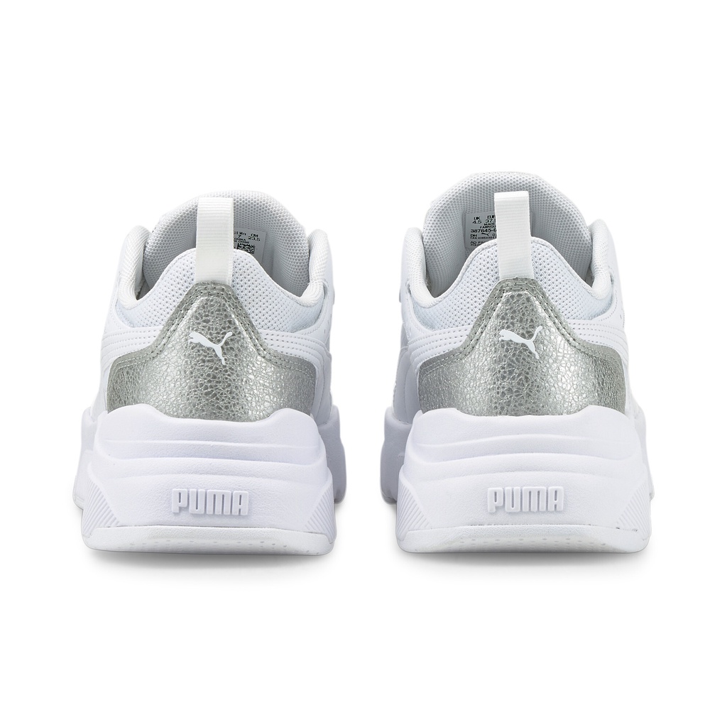 Giày Thời Trang PUMA Nữ Cassia Distressed White- Silver Màu Trắng | BigBuy360 - bigbuy360.vn