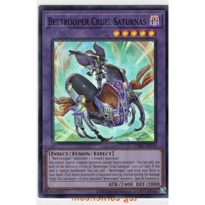 Thẻ bài Yugioh - CR05-AE178 - Beetrooper Cruel Saturnas