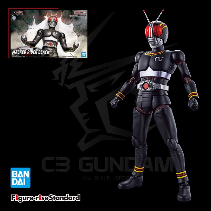 [BANDAI] MÔ HÌNH Figure Rise Standard Masked Rider Black