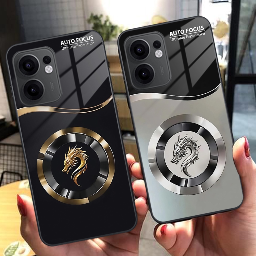 Ốp Lưng Oppo Reno 13 5G / 13 Pro 5G / 13F 5G Mặt kính cường lực sang trọng,thanh lịch,FOCUS RỒNG