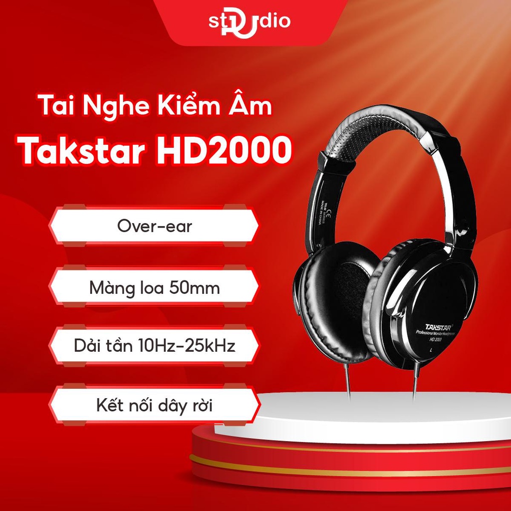 Tai nghe kiểm âm Takstar HD2000, Headphone Studio Earphone