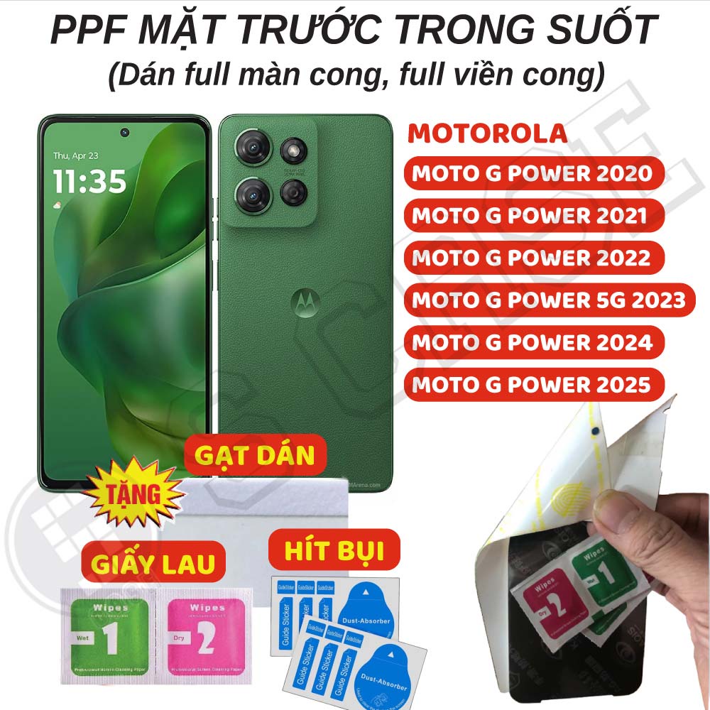Dán PPF Full Màn Trong Suốt Motorola Moto G Power 2020 2021 2022/ Moto G Power 5G 2023 2024 2025
