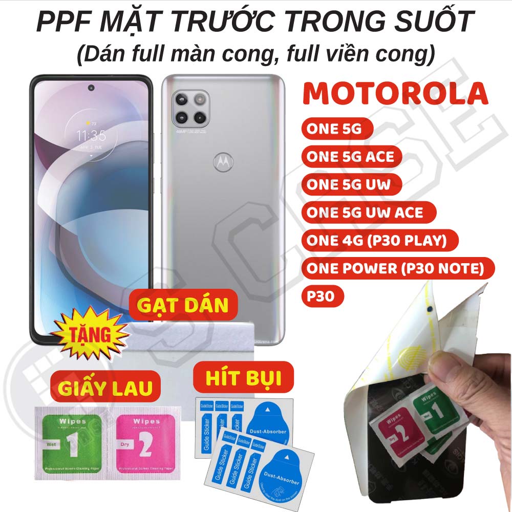 Dán PPF Full Màn Trong Suốt Motorola One 5G Ace/ One 5G UW Ace/ Motorola P30 Play/ P30 Note (One Pow