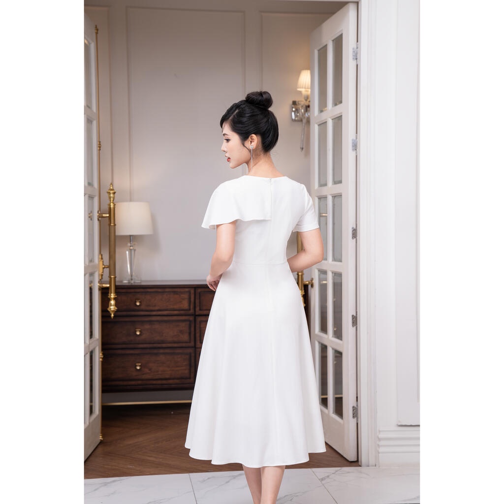 Đầm xòe, nơ vai MMOutfit DA0423617