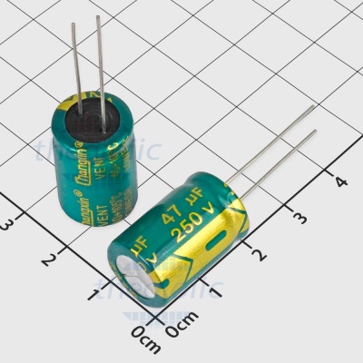 [5 Cái]- Tụ Hoá 47uF 250V 13x21mm Xuyên Lỗ Linh Kiện Smart