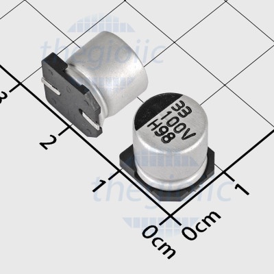 [5 Cái]- Tụ Nhôm SMD 33uF 100V 10x10.5mm Linh Kiện Smart