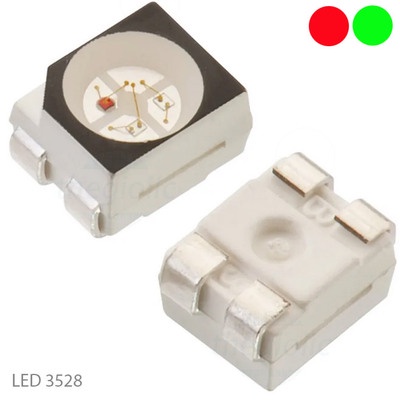 [20 Cái]- LED 2 Màu Đỏ, Xanh Lá 3528 Dán SMD Trong Suốt Linh Kiện Smart