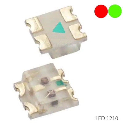 [20 Cái]- LED 2 Màu Đỏ, Xanh Lá 1210 Dán SMD Trong Suốt Linh Kiện Smart