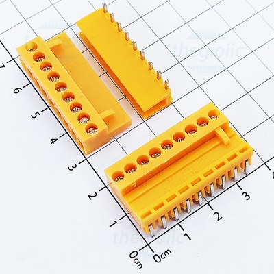 [2 Cái]- HT-3.96-9-R Terminal Block 9 Chân Cong 3.96mm 300V 10A ChipViet Store