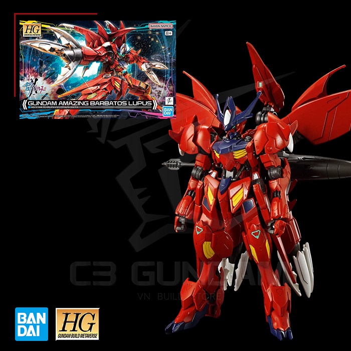 [BANDAI] MÔ HÌNH HG 11 1/144 Gundam Amazing Barbatos Lupus (Gundam Build Metaverse) HGBM