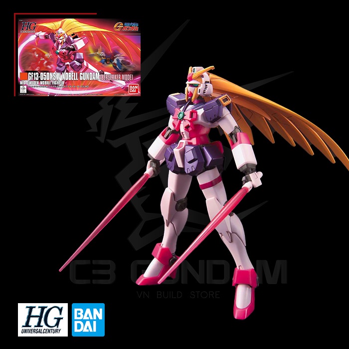 [BANDAI] MÔ HÌNH HG 129 1/144 GF13-050NSW Nobell Gundam (Berserker Mode) HGUC Universal Century