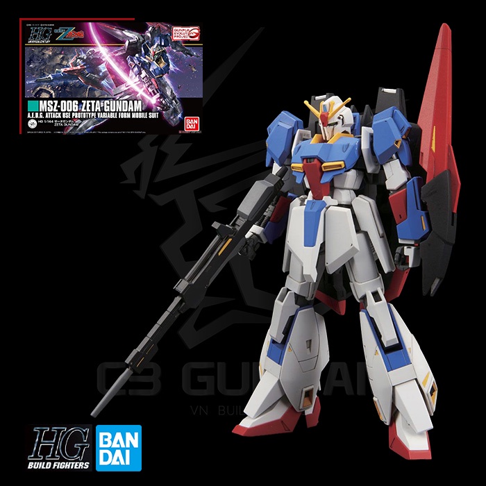[BANDAI] MÔ HÌNH HG 203 1/144 MSZ-006 Zeta Gundam Revive HGUC Universal Century
