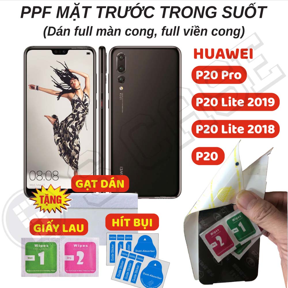 Dán PPF Full Màn Trong Suốt Huawei P20 Pro/ P20 Lite 2018 (Nova 3e)/ P20 Lite 2019/ P20
