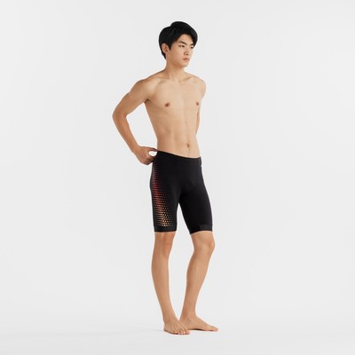 Quần bơi jammer nam DECATHLON 500 Fiti đen/đỏ mã 8851733