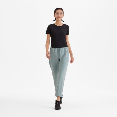 Áo croptop chạy bộ nữ thoáng khí, nhanh khô DECATHLON 500 đen mã 8934479
